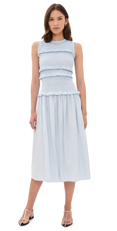 Rowing Blazers Cotton Smocked Dress Blue