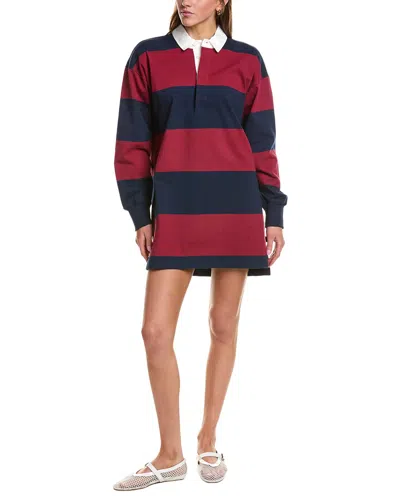 Rowing Blazers Cotton Stripe Rugby Dress In Brown