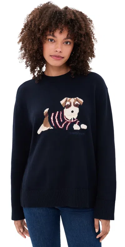 Rowing Blazers Cotton Terrier Dog Sweater Navy In Blue