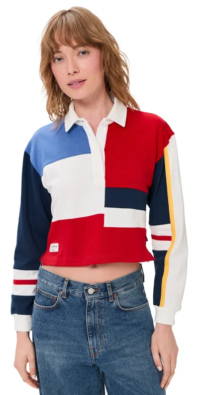 Rowing Blazers Cropped Color Block Rugby Primary Colorblock In Multi