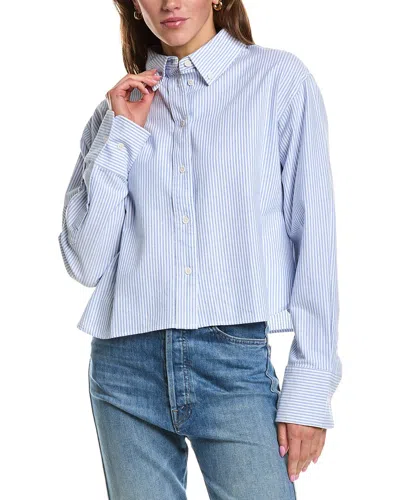 Rowing Blazers Cropped Oxford Shirt In Blue