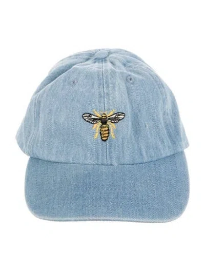 Pre-owned Rowing Blazers Denim Embroidered Baseball Hat In Blue