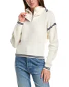 Rowing Blazers Double Collar 1/4-zip Wool-blend Pullover In Multi