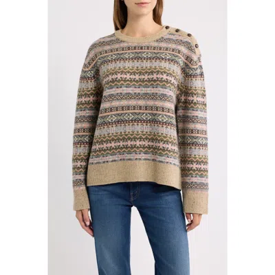 Rowing Blazers Fair Isle Donegal Wool Sweater In Multi-color