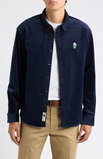 Rowing Blazers Franklin Relaxed Babar Corduroy Shirt In Blue