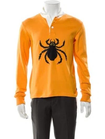 Pre-owned Rowing Blazers Graphic Print Collar Polo Shirt In Yellow
