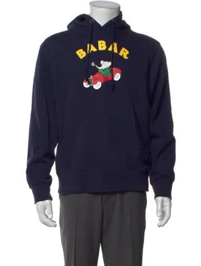Pre-owned Rowing Blazers Graphic Print Crew Neck Hoodie In Blue