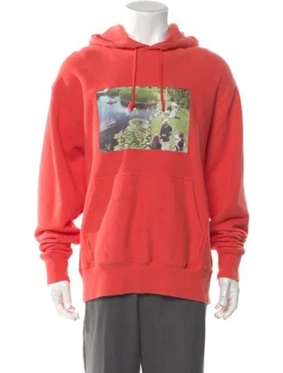 Pre-owned Rowing Blazers Graphic Print Crew Neck Hoodie In Orange