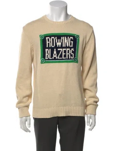 Pre-owned Rowing Blazers Graphic Print Crew Neck Pullover In Neutral