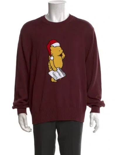 Pre-owned Rowing Blazers Graphic Print Crew Neck Pullover W/ Tags In Burgundy