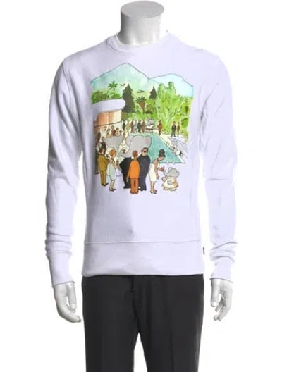 Pre-owned Rowing Blazers Graphic Print Crew Neck Pullover In White