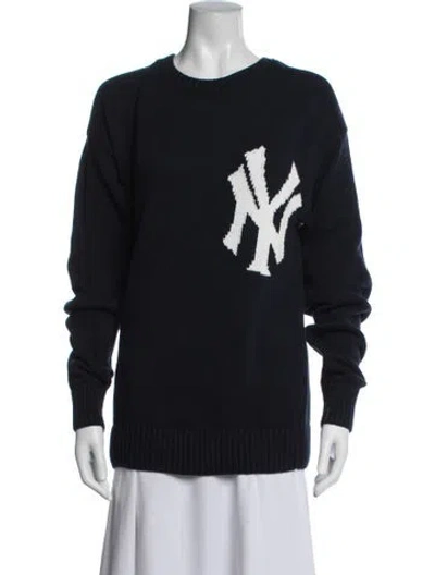 Pre-owned Rowing Blazers Graphic Print Crew Neck Sweater In Blue