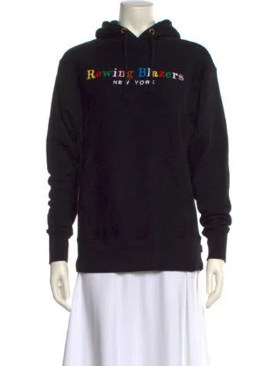 Pre-owned Rowing Blazers Graphic Print Crew Neck Sweatshirt In Black