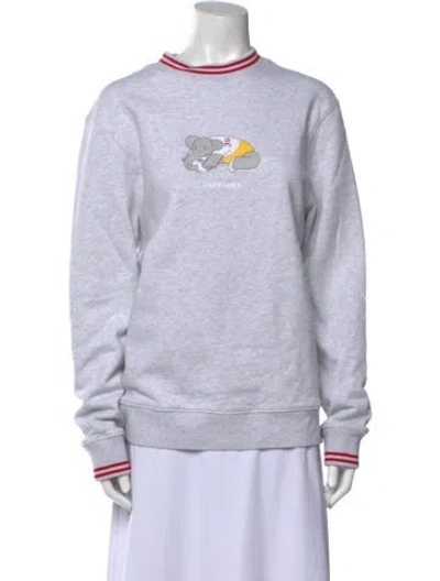 Pre-owned Rowing Blazers Graphic Print Crew Neck Sweatshirt In Gray