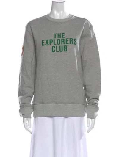 Pre-owned Rowing Blazers Graphic Print Crew Neck Sweatshirt In Grey
