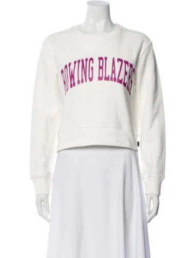 Pre-owned Rowing Blazers Graphic Print Crew Neck Sweatshirt W/ Tags In White