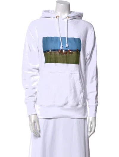 Pre-owned Rowing Blazers Graphic Print Crew Neck Sweatshirt In White