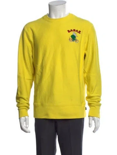 Pre-owned Rowing Blazers Graphic Print Crew Neck Sweatshirt In Yellow