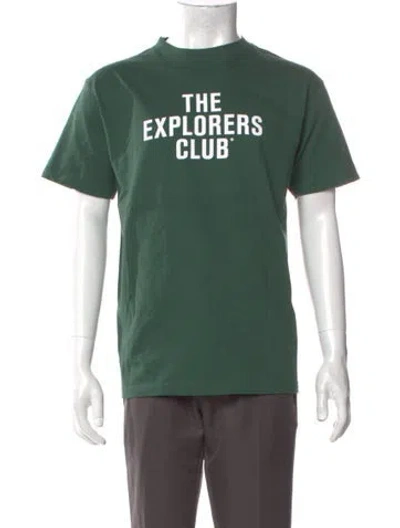 Pre-owned Rowing Blazers Graphic Print Crew Neck T-shirt In Green