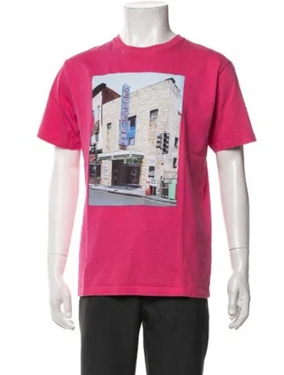 Pre-owned Rowing Blazers Graphic Print Crew Neck T-shirt In Pink