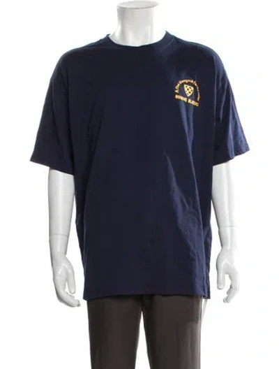 Pre-owned Rowing Blazers Graphic Print Crew Neck T-shirt W/ Tags In Blue