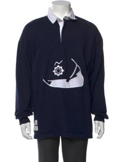 Pre-owned Rowing Blazers Graphic Print Long Sleeve Shirt In Blue