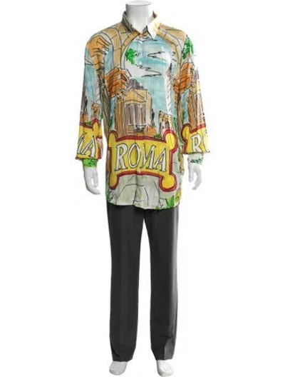 Pre-owned Rowing Blazers Graphic Print Long Sleeve Shirt In Multicolor