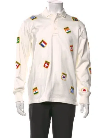 Pre-owned Rowing Blazers Graphic Print Long Sleeve Shirt W/ Tags In White
