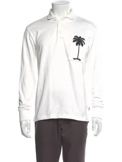 Pre-owned Rowing Blazers Graphic Print Long Sleeve Shirt In White