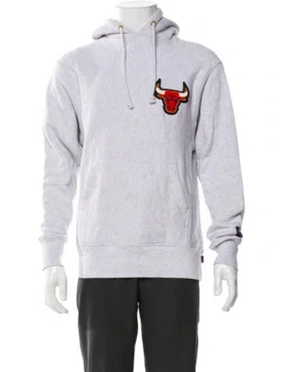 Pre-owned Rowing Blazers Graphic Print Mock Neck Polo Sweater In Gray