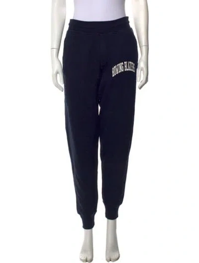 Pre-owned Rowing Blazers Graphic Print Straight Leg Pants In Blue