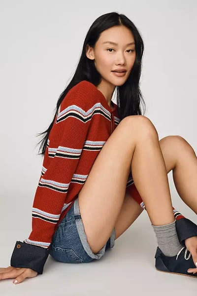 Rowing Blazers Keyhole Sweater In Red