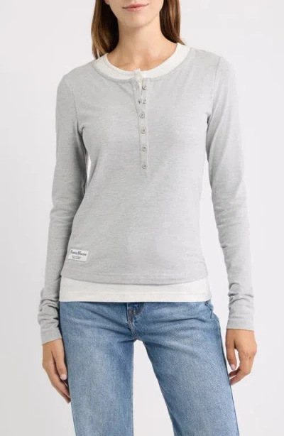 Rowing Blazers Layered Henley T-shirt In Gray