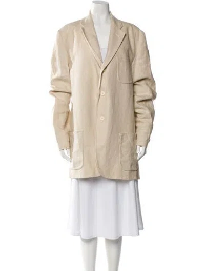 Pre-owned Rowing Blazers Linen Coat In Neutral