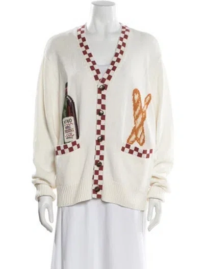 Pre-owned Rowing Blazers Linen Printed Sweater In White