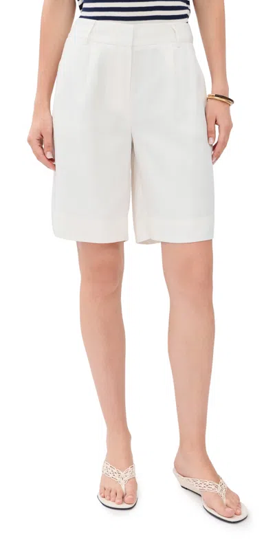 Rowing Blazers Linen Tencel Blend Bermuda Trousers White