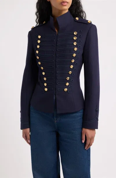 Rowing Blazers Napoleon Military Wool Blend Jacket In Navy