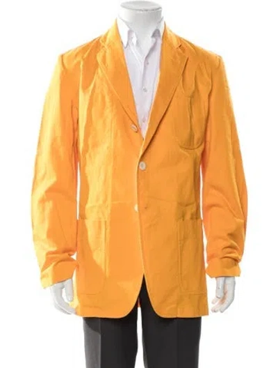 Pre-owned Rowing Blazers Overcoat In Yellow