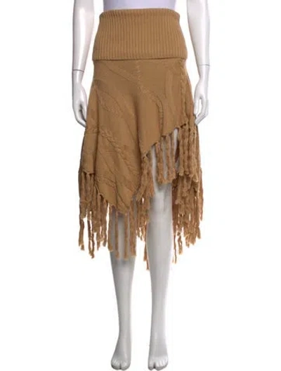 Pre-owned Rowing Blazers Patterned Midi Length Skirt W/ Tags In Neutrals