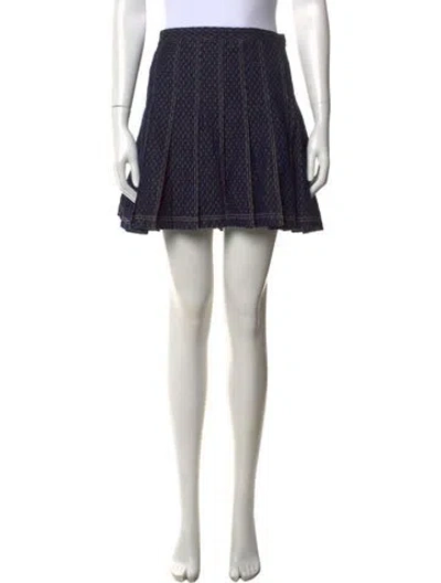 Pre-owned Rowing Blazers Patterned Mini Skirt In Blue