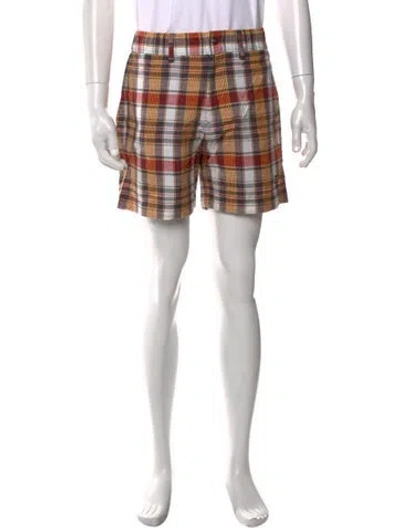 Pre-owned Rowing Blazers Plaid Print Chino Shorts W/ Tags In Multicolor