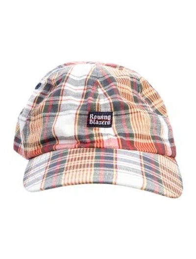 Pre-owned Rowing Blazers Plaid Print Dad Hat In White