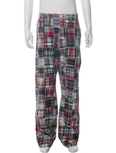 Pre-owned Rowing Blazers Plaid Print Pants In Blue