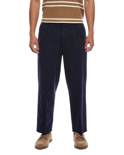 Rowing Blazers Pleated Relaxed Trouser In Navy