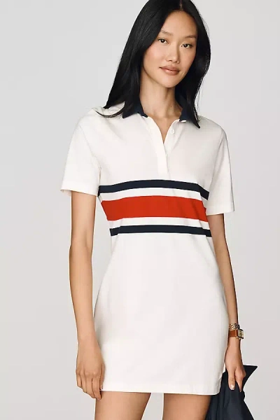Rowing Blazers Polo Stripe Dress In White