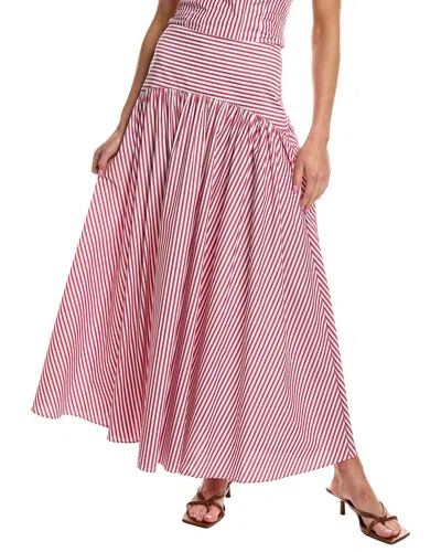 Rowing Blazers Poplin Pinstripe Skirt In Multi