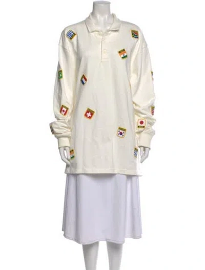 Pre-owned Rowing Blazers Printed Crew Neck Sweater In Neutral