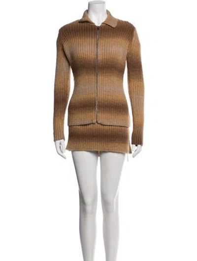 Pre-owned Rowing Blazers Printed Mesh Accents Skirt Set W/ Tags In Neutrals