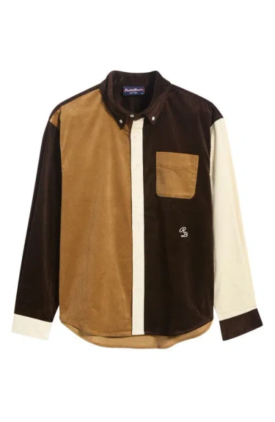 Rowing Blazers Relaxed Franklin Colorblock Stretch Corduroy Button-down Shirt In Multi