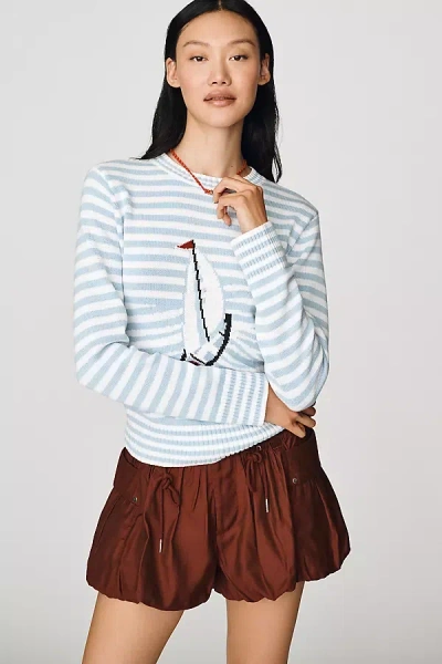 Rowing Blazers Sailboat Stripe Pullover In Blue